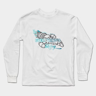 Everything's Shiny (black / blue print) Long Sleeve T-Shirt